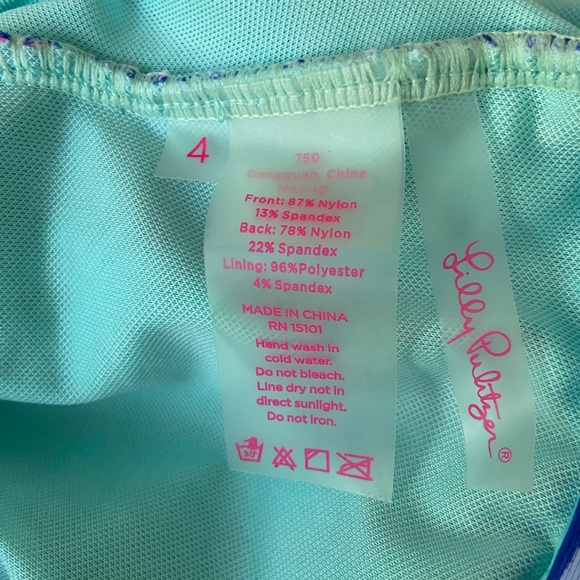 Lilly Pulitzer One Piece Lanai Swimsuit Size 4 Gypsy Girl Twilight Blue - Picture 5 of 6